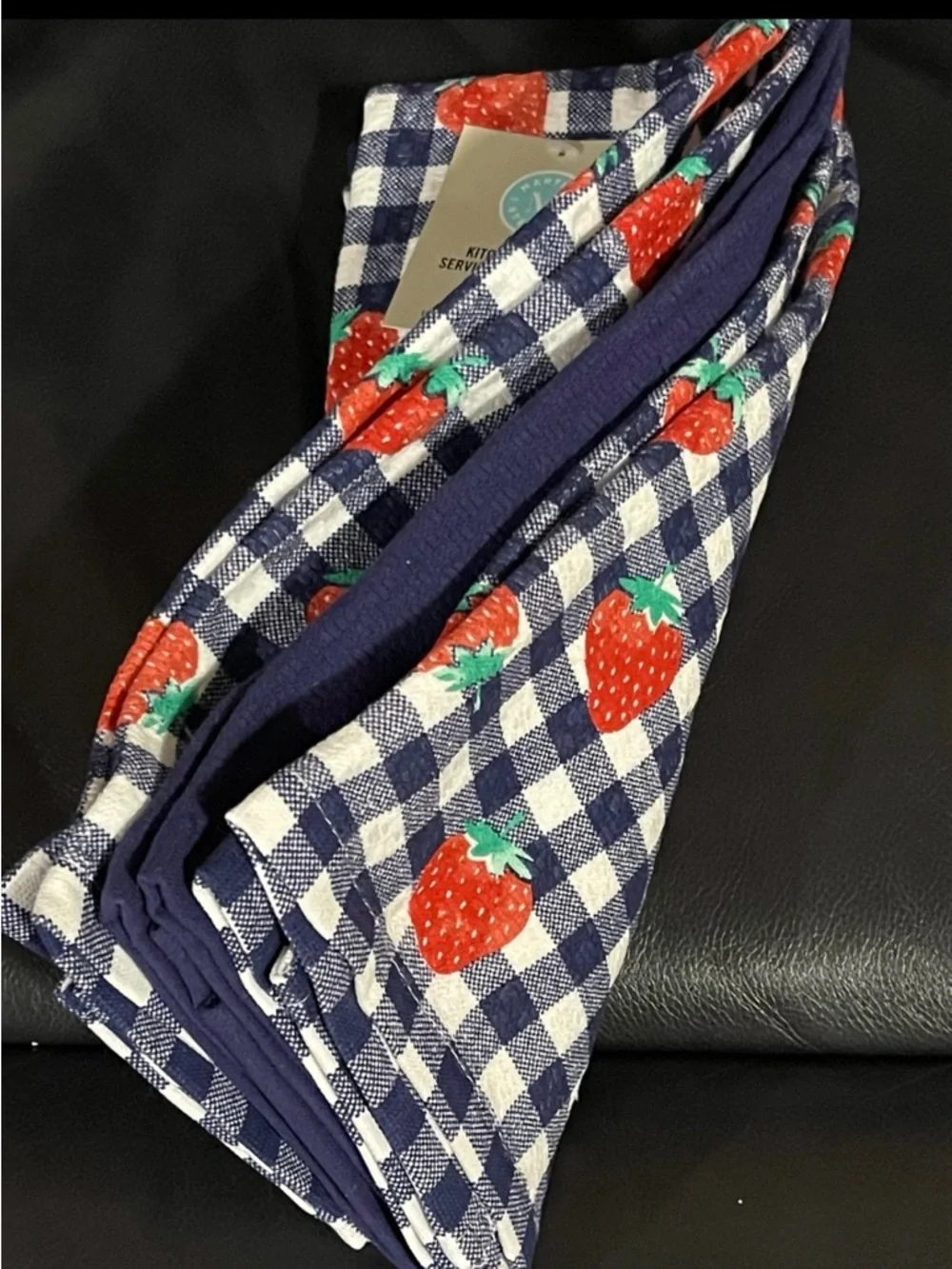 Patriotic Martha Stewart Strawberries Kitchen Towels Set of 3